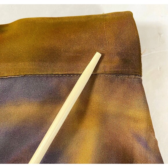 Zara Satin Effect Geometric Pants Womens Size Small Multicolor Wide Leg Flaws - Picture 12 of 16